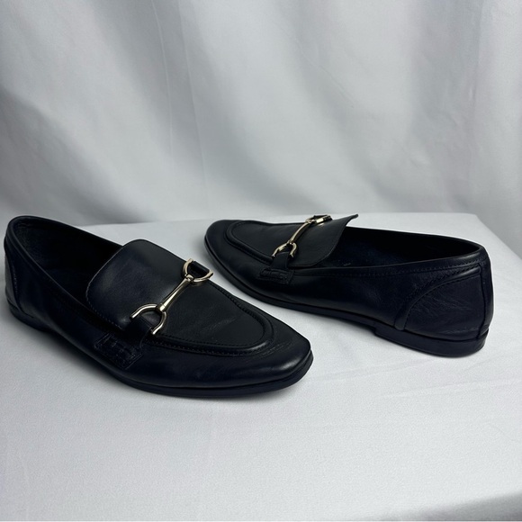 Zara Women’s Black Leather Loafers size 10/40 - Picture 3 of 16